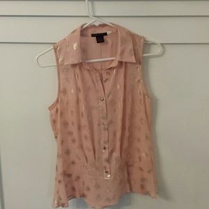 Pink peplum top Medium